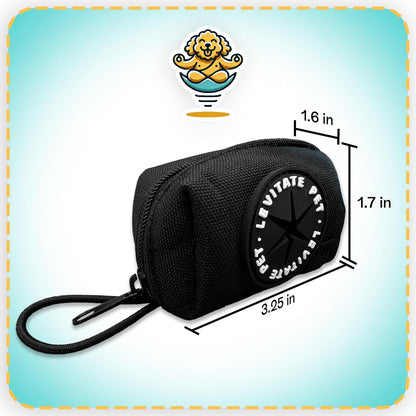 ⁠Leash Pouch Poop Bag Dispenser (Large, Black)